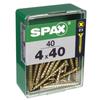 Винт - SPAX - Потайная головка - Сталь - Диам.. 4 мм - Длинный. 40 мм - Партия из 40