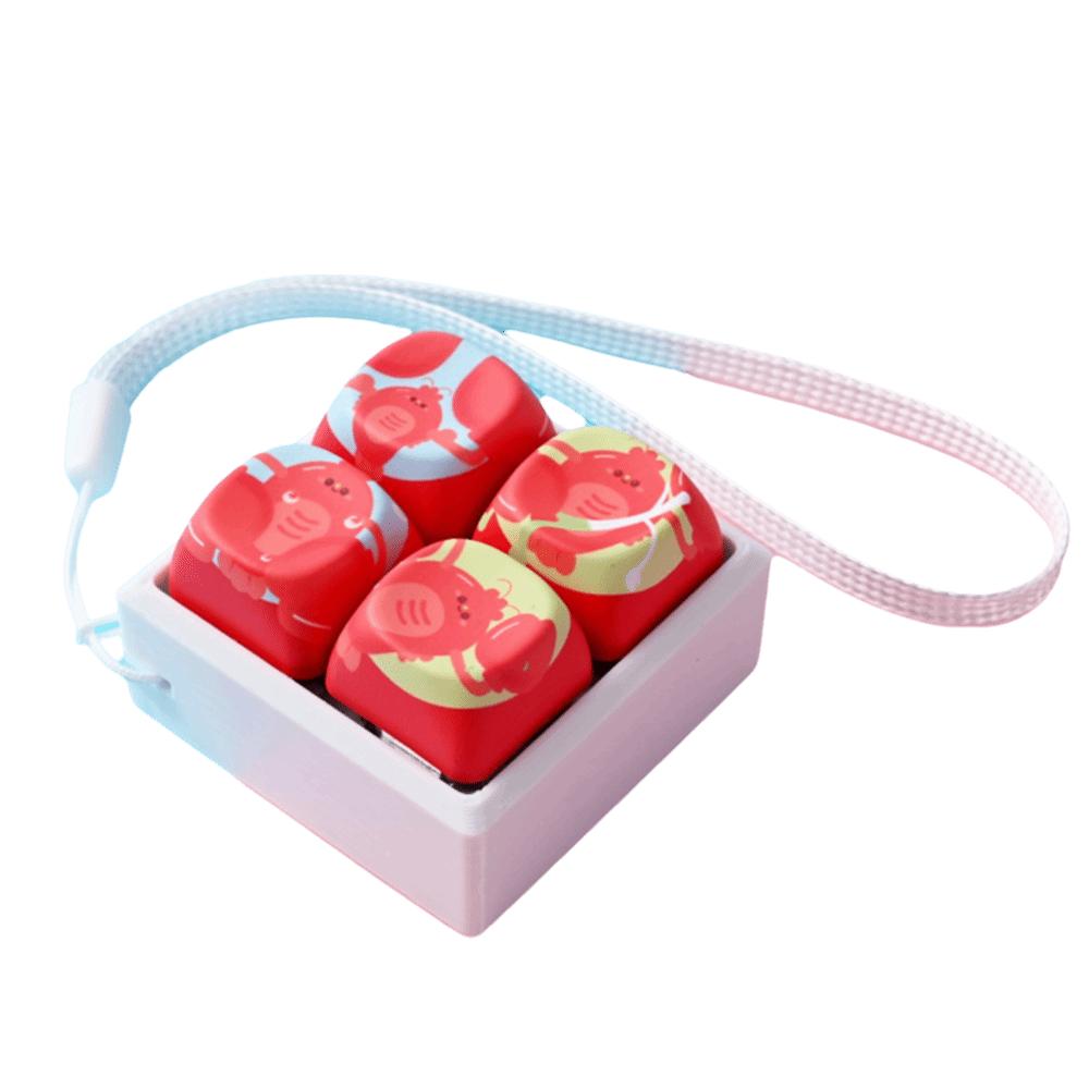 Silent Keyboard Fidget Clicker Toy Mini Fidget Keychain Bag Pendan