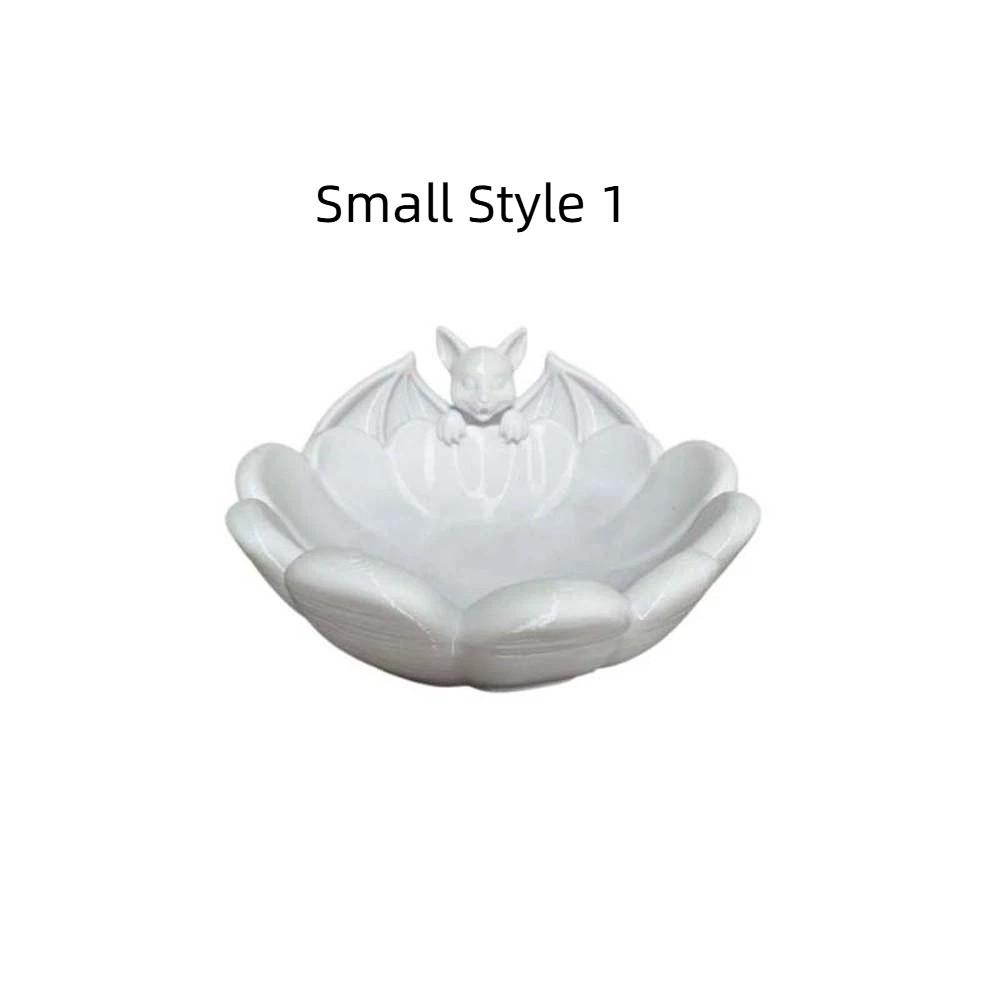PLA 3D Printed Bowl Lightweight Halloween Organizer Bat Snack Tray Jewelry Display