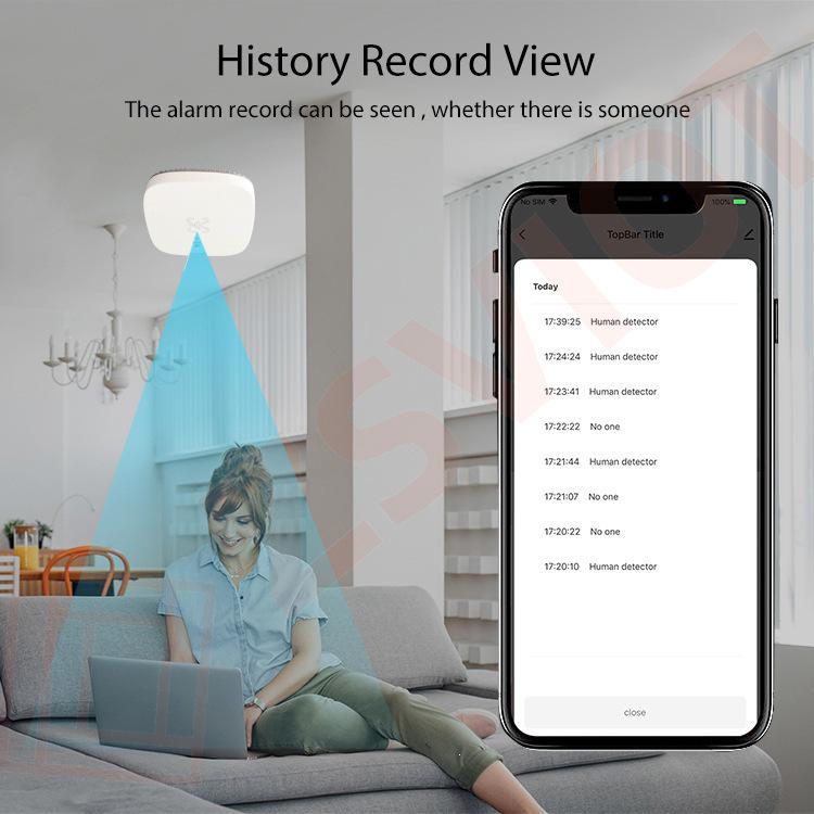 Tuya Smart 5,8 ГГц WiFi Датчик движения Радар для обнаружения человека в реальном времени
