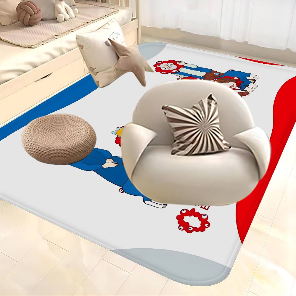Cartoon M-Myaku-Myaku Entrance Door Mat Washable Non-Slip Living Room Sofa Chairs Area Mat Kitchen Welcome Doormat