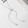 SHIXIN Vintage Luxury Rhinestones Stainless Steel Necklace Women Charm Adjustable Sweater Chain Tassel Butterfly Pendant Choker