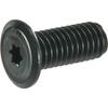TRUSCO Hexalobe Extra Low Head Black M6 X Pack of Screws, Aluminum, Anodized, 16, 4, B190-0616