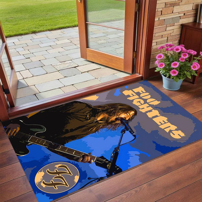 Crystal Velvet Rug Soft Non Slip Indoor Floor Mat Home DecorFoo Fighters