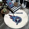 Custom Name,Tennessee Titans pattern round rug,Carpet Rug for Living Room Bedroom Playroom ,Non-slip Floor Mat,Holiday Gifts and Birthday Gifts.