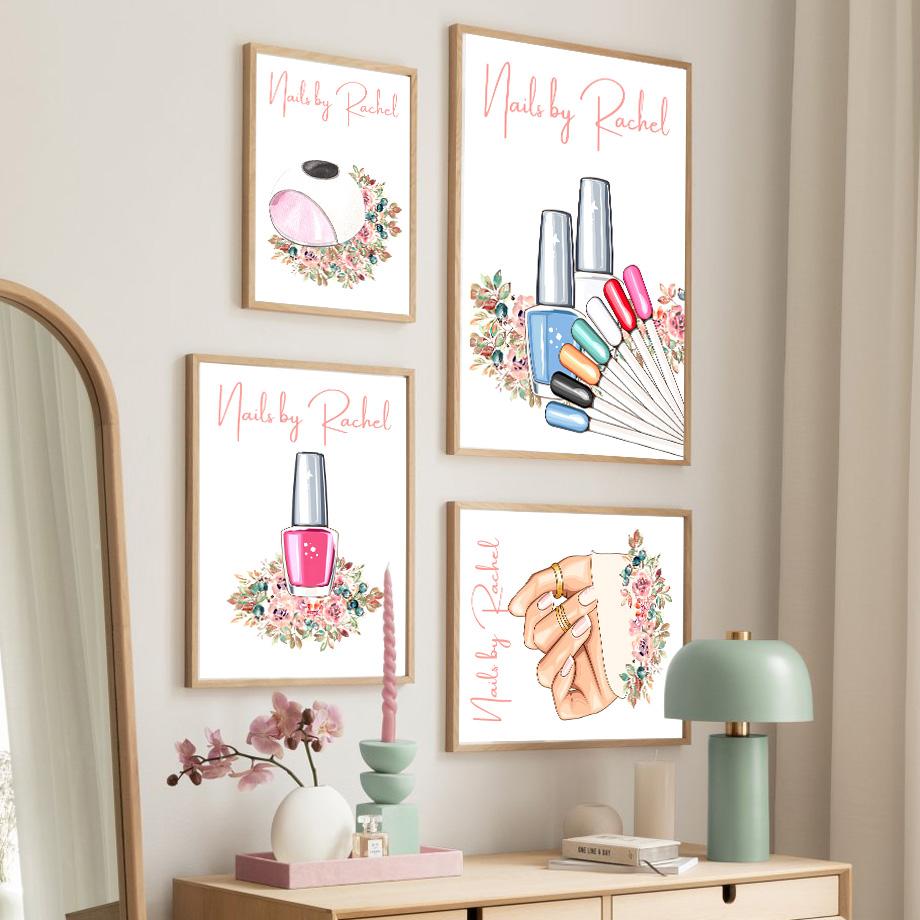 Fashion Nail Polish Manicure Pedicure Posters And Print Beauty Salon Wall Art Canvas Painting Spa Decor Pictures For Living Room