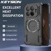 KEYSION Полый чехол для отвода тепла для Xiaomi 15T Pro 5G Силикон+ПК Магнитное охлаждение Ударопрочный чехол для телефона для Xiaomi 15T