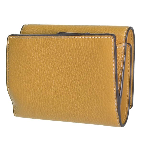 Wallet Trifold Folding Wallet Mini Wallet Compact Outlet Brand Refined Pebble Leather Micro Wallet CM238 [Coach] Women's (FLAX2/Yellow) [Item]