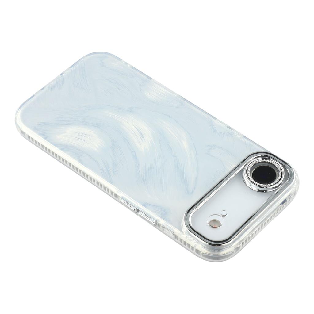 For iPhone 17 Air Case IMD Design Shockproof Hybrid Phone Cover with Glass Lens Film