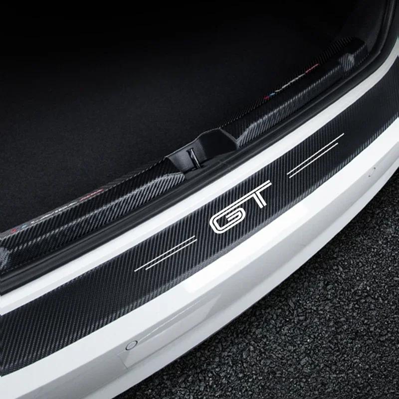 hrkqj5 For Ford GT Logo Luminous Door Threshold Stickers Scuff Scratch Car Door Threshold Protective Trunk Strips Anti kick Stickers
