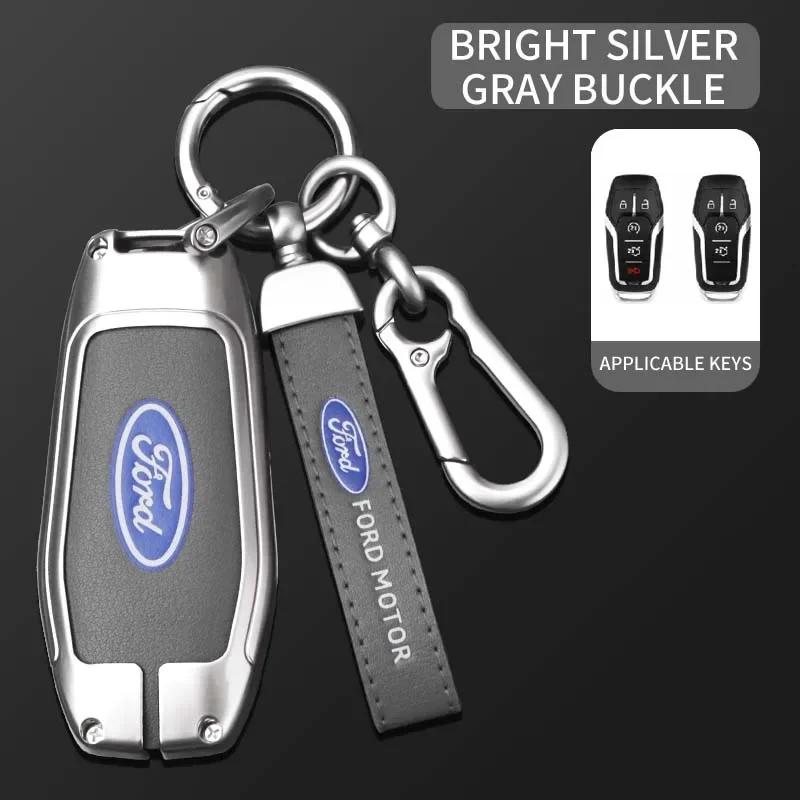 New 2026 Car Sticker 2025 Hot Zinc Alloy Car Remote Key Case Cover For Ford Fusion Mondeo Mustang F-150 Explorer Edge 2015 2016