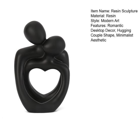 Скульптура пары Yousheng, минималистская статуя обнимающихся влюбленных из смолы, настольная абстрактная статуэтка пары для домашнего декора, подарка на годовщину и день святого Валентина