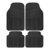 Универсальные резиновые коврики для пола BDK из 4 частей, сверхпрочные, всепогодные, для автомобиля, внедорожника и грузовика - Черные