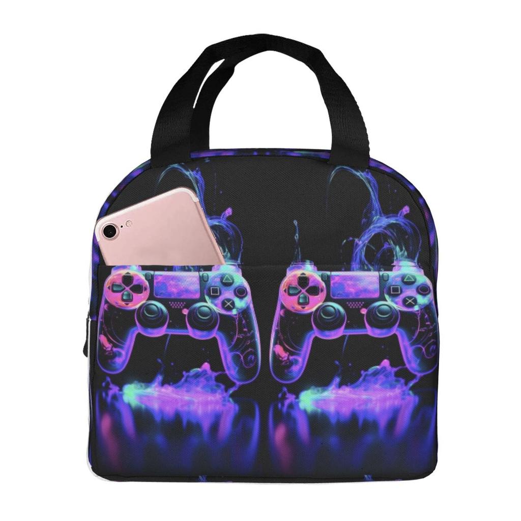 Gamer Life Gaming Insulated Lunch Bag for Women Children Leakproof Food Boxes Thermal Lunch Box Tote