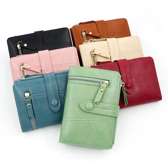 Женский кошелек на пуговицах, мини-женский маленький кошелек для монет, держатель для карт