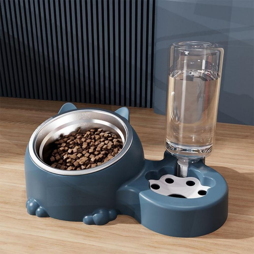 Large Capacity Automatic Pet Feeder Neck Protection Pet Food Bowl for Cats Dogs