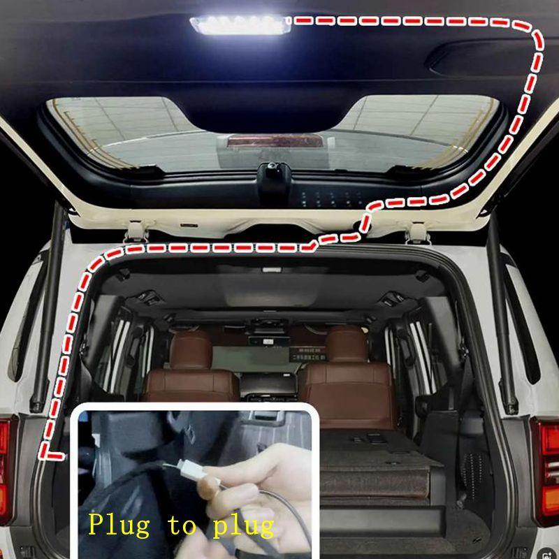 Для Toyota Land Cruiser Prado 250 J250 LC250 2024 Автомобильная светодиодная подсветка багажника Верхний фонарь багажника Фонари задней двери Фонарь задней двери багажа
