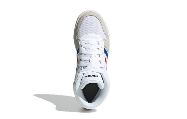 adidas Neo Hoops 2.0 Mid K Устойчивые к истиранию Дышащие Средняя высота Винтажные Баскетбольные кроссовки Белый Детские FW9121