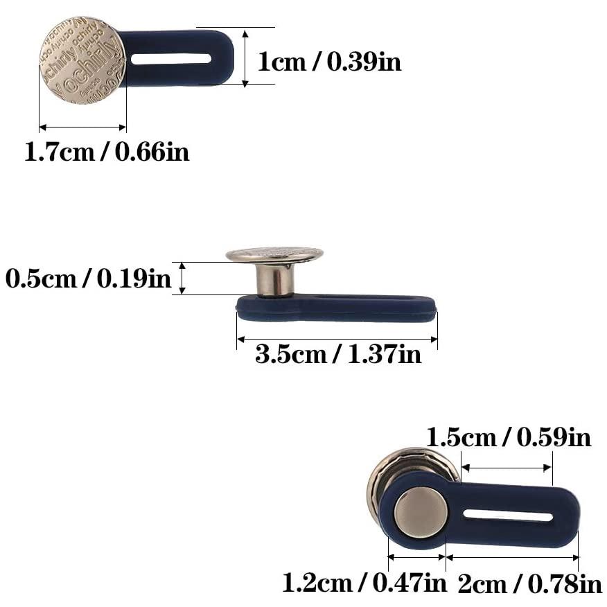 Adjustable Pants Button Waist Extender Alloy Detachable Jeans Clip