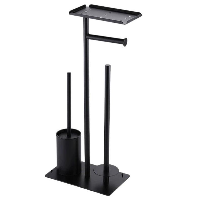 Floor Storage Rack Stainless Steel Toilet Paper Holder Bathroom Organizer Shelf Multifunctional Shelves Bathrooms Accessories