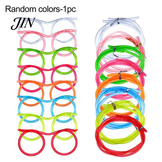 Novelty Drinking Straw Funny Glasses Straw, Creative Eyewear Tube for Parties, Bendable Flexible Juice Soda Milk Tea, Gag Gift Kids Adults Safe