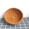 22/25cm Round Natural Fruit Baskets Food Storage Bowl Decorative Rattan Wicker Serving Basket For Dessert Snacks Bread Baskets