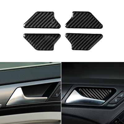 4 шт., дверные ручки, наклейки из углеродного волокна, накладки для VW Golf 6 R MK6 08-12, аксессуары для интерьера Voiture