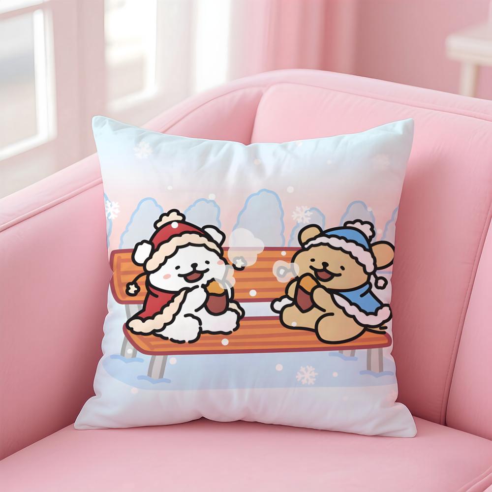 Cute L-Line P-Puppy Cushion Cover Comfortable Reversible Pillow Cover Ideal for Car Sofa Bedroom & Beyond