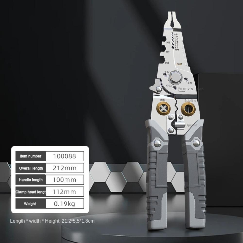 Нескользящие клещи для зачистки проводов Многофункциональный инструмент для зачистки проводов Электрик