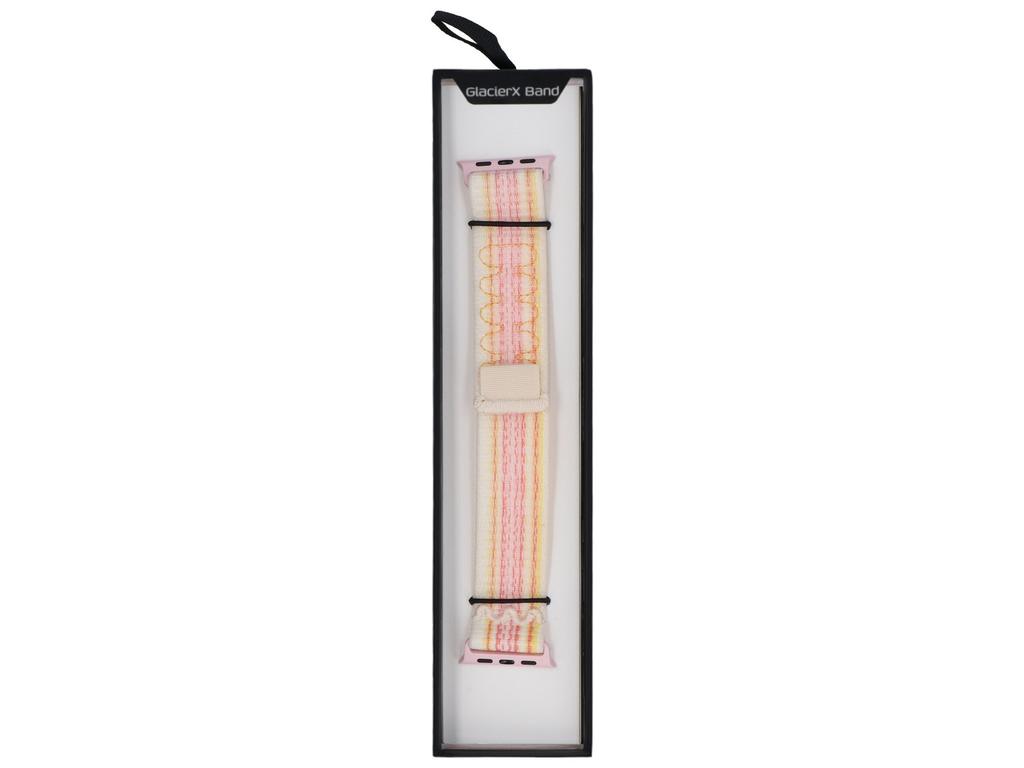 New GlacierX Grip Strap Nylon Sunset Blossom for Apple Watch 38/40/41mm Yellow-Pink