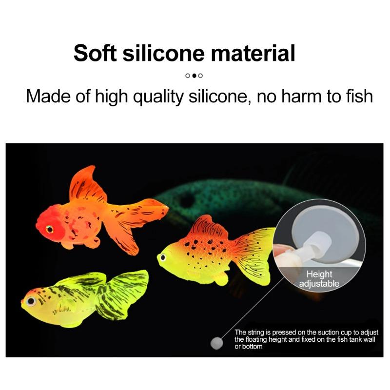 Светящиеся в темноте искусственные аквариумные рыбки, реалистичные движущиеся плавающие красочные золотые рыбки, искусственное украшение рыбки для аквариума
