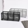 Metal Mesh Desk Organizer 3/4/5/6 Grids Pencil Holder Pen Storage Box  Cosmetics Brush Storage