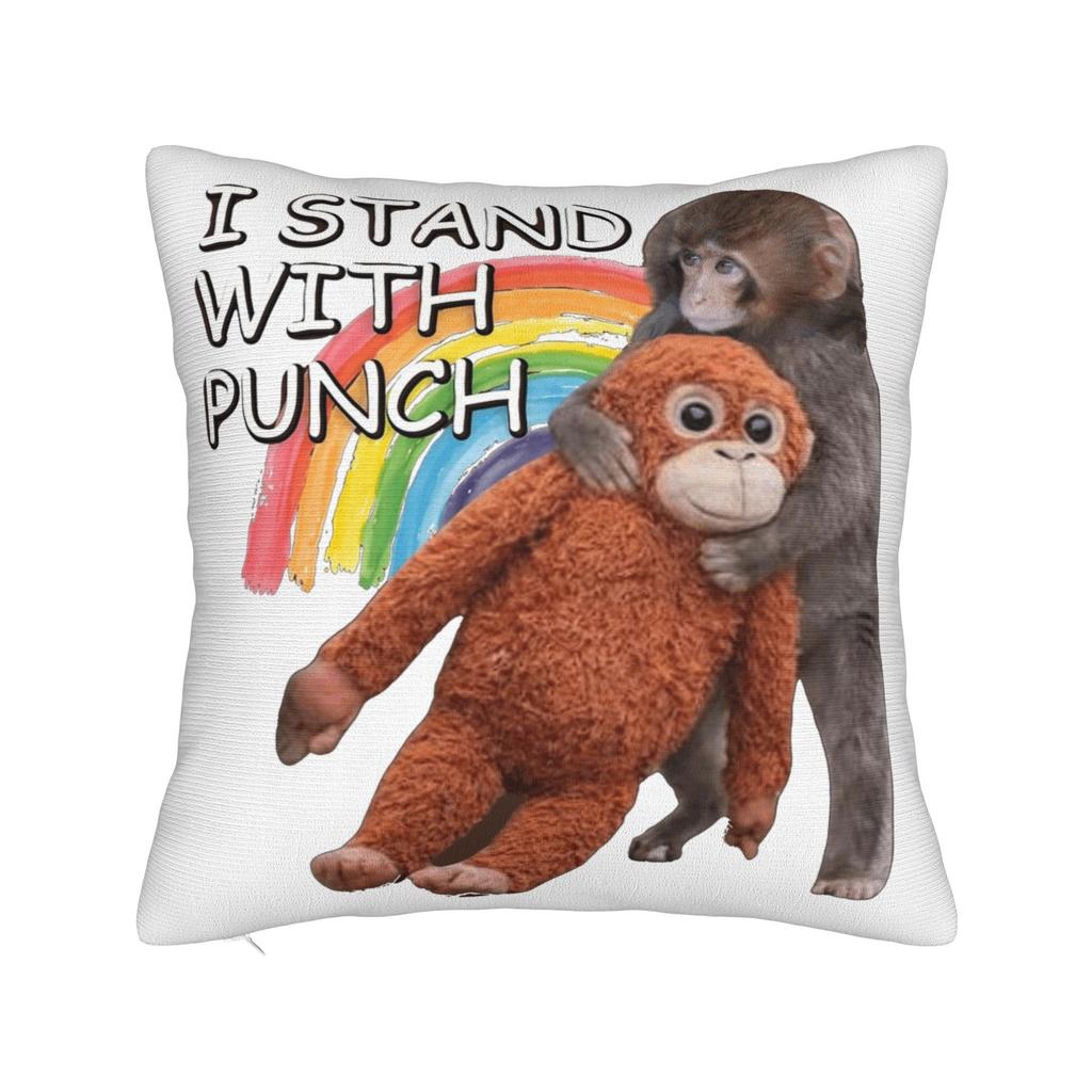 Team Punch Baby Monkey Punch Pillowcase Printing Polyester Cushion Cover Gift Pillow Case Cover Bed Square 45X45Cm