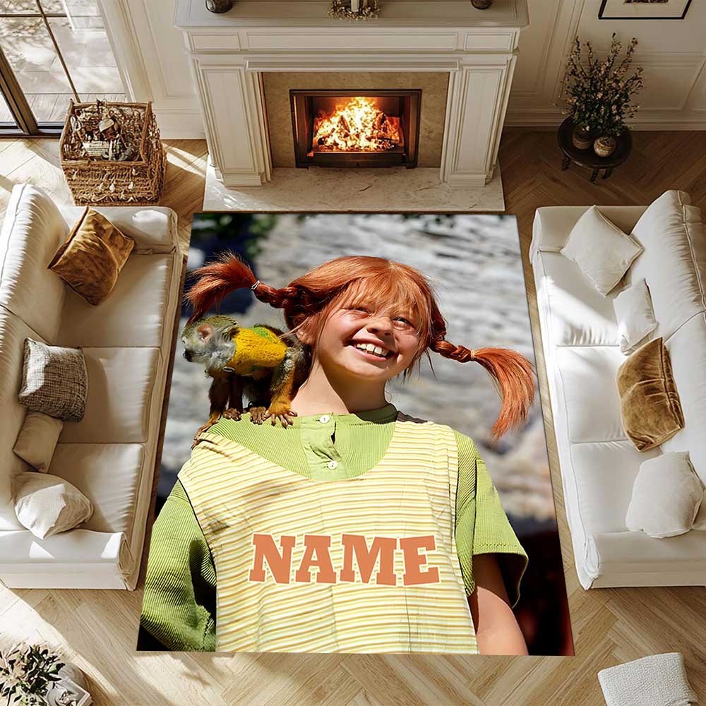 Pipi Customize your name rug, office chair cushion, home bedroom living room gift.