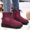 Shoes Women's Winter Cotton Boots New Velvet Thickened Medium Top Thick-soled Cotton Shoes Waterproof, Non-slip and Warm One Pedal