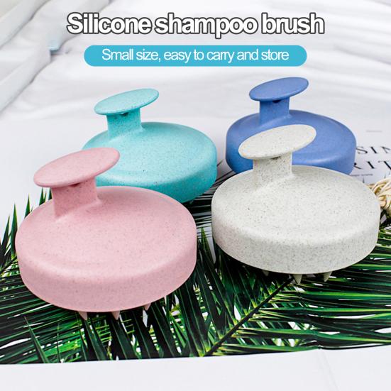 2 шт., массажер для кожи головы, щетка для шампуня со скребком для волос, отшелушивающее средство для обработки кожи головы, перхоть, силиконовый для женщин и мужчин