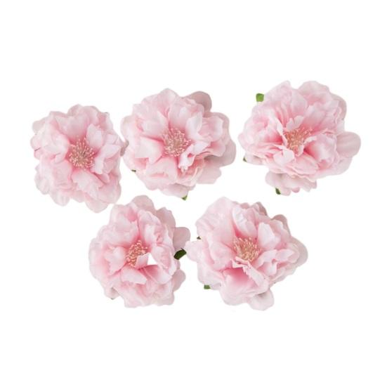 5 шт., реалистичные декоративные цветы, яркая, красивая соломенная шляпа, подходящая поддельная головка цветка пиона, товары для вечеринок