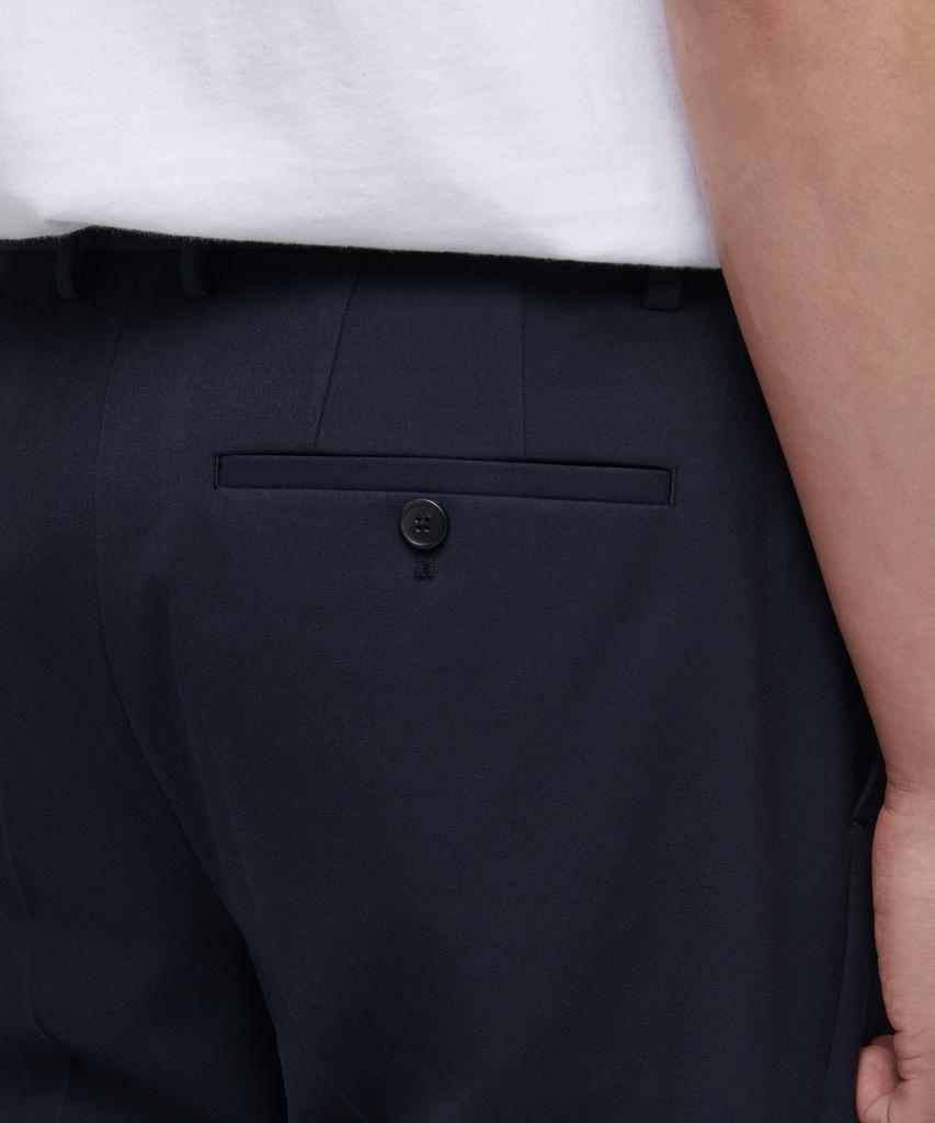 MUSINSA STANDARD Semi-Wide Slit Hidden Banding Slacks [Navy]
