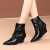 Женские ботильоны на высоком каблуке, модные кожаные туфли с острым носком, новые туфли на танкетке, женская обувь на зиму 2025 года, туфли-лодочки Botas Mujer