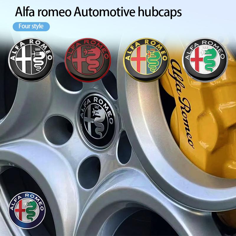 RCIZ5 4Pc/set 56mm Car Wheel Center Sticker Auot Hub Emblem Styling Decals For Alfa Romeo Mito GT Spider Giulietta Stelvio Accessories