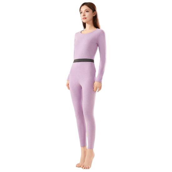 Женский комплект базового слоя с флисовой подкладкой, кальсоны и верх, термобелье для холодной погоды, мягкий пижамный комплект