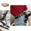 Chic Black Pu Belt For Women Stylish Retro Simple Design Versatile Fashion Accessory