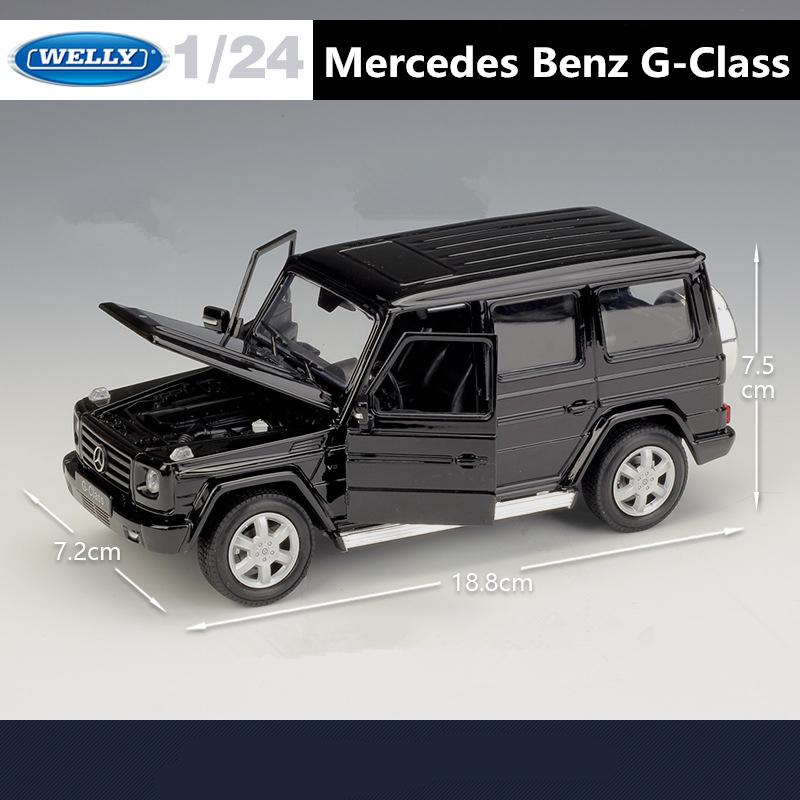 Welly 1/24 Mercedes-Benz G-CLASS Металлическая модель автомобиля Литье под давлением Металлический Внедорожник Модель автомобиля Высокая симуляция Детская игрушка Подарок