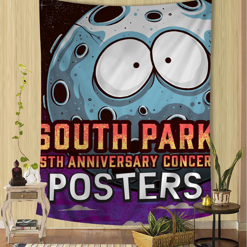 SSouth Cartoon Park Tapestry Anime Tapestry Hanging Tarot Hippie Wall Rugs Dorm Wall Hanging Sheets