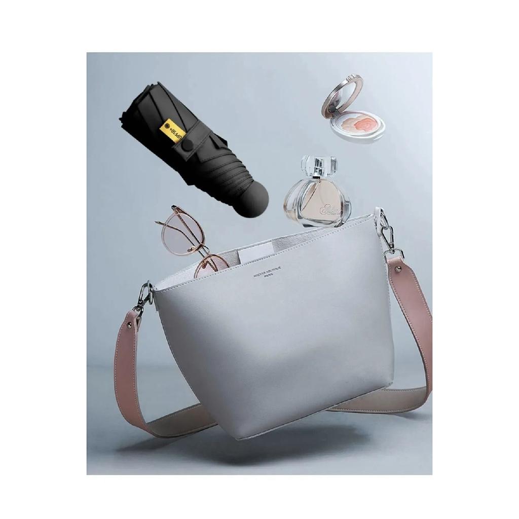 Черный капсульный зонт, специальный коробочный мини-зонт, удобный в использовании, женский/мужской, элегантный, легкий, карманного размера