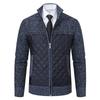 Men's Spring and Fall Thickened Knitted Jacket Long Sleeve Stand-up Collar Zipper Jacket