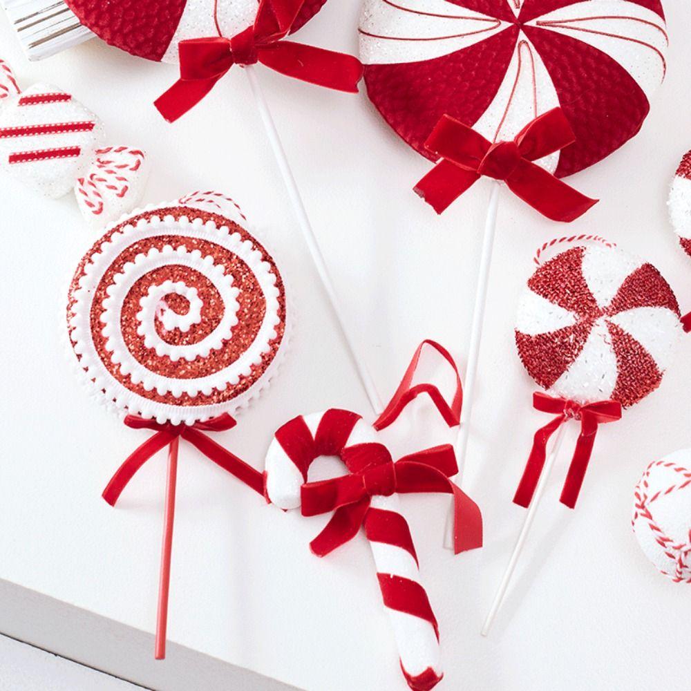 Multicolor Christmas Lollipop Decorations Foam Party Supplies Hanging Pendants Photo Props Cartoon Candy Cane