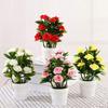 Faux Artificial Rose Bonsai Multicolor Lifelike Pot Plants Gift Simulation Flowers Potted