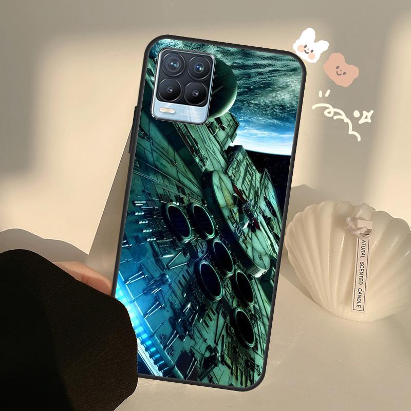 Художественный чехол Космический корабль для Realme GT7 Pro GT6 C65 C67 C61 C53 C55 C51 C25 C63 C71 C75 11 12 13 14 15 Pro Plus