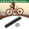 1 комплект спиц для велосипеда 14G длиной 210 мм с ниппелями, из углеродистой стали, черные, универсальные